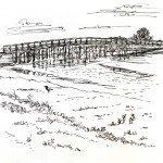 Toll Bridge ink sketch